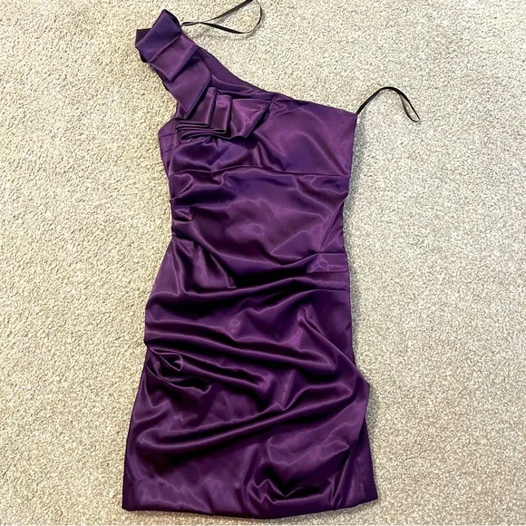 open lace back dress Dark Lavender Ruched Mesh One Shoulder Maternity Maxi Dress  PinkBlush